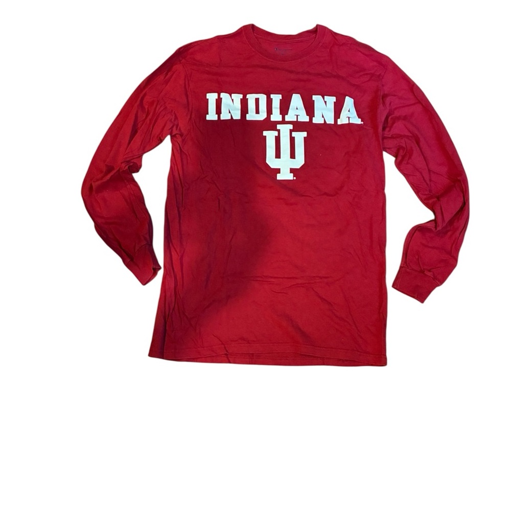 Champion Red Indiana Long Sleeve Tee